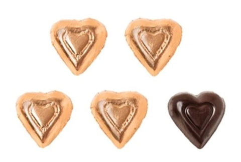 Dark Chocolate Foiled Hearts