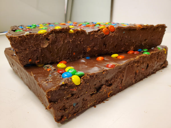 Chocolate M&M Fudge – Fun Factory Sweet Shoppe