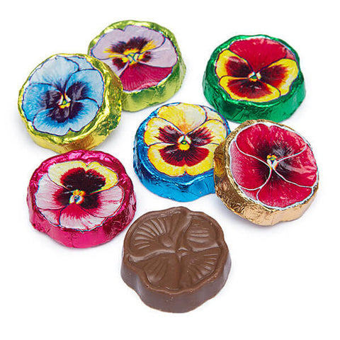 Milk Chocolate Foiled Pansies