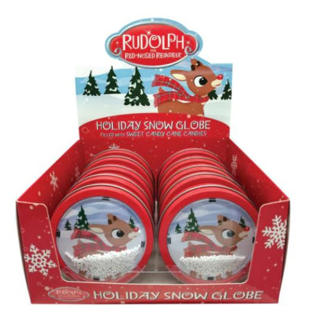 Rudolph Snow Globe Tin