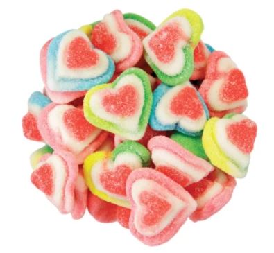 Rainbow Triple Layer Hearts