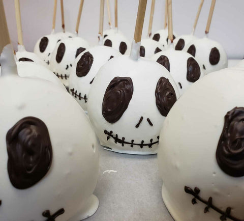 Jack Skellington Caramel Apple