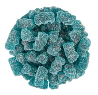 Sour Blastin' Blue Raspberry Gummi Bears - Goodie Bag Size