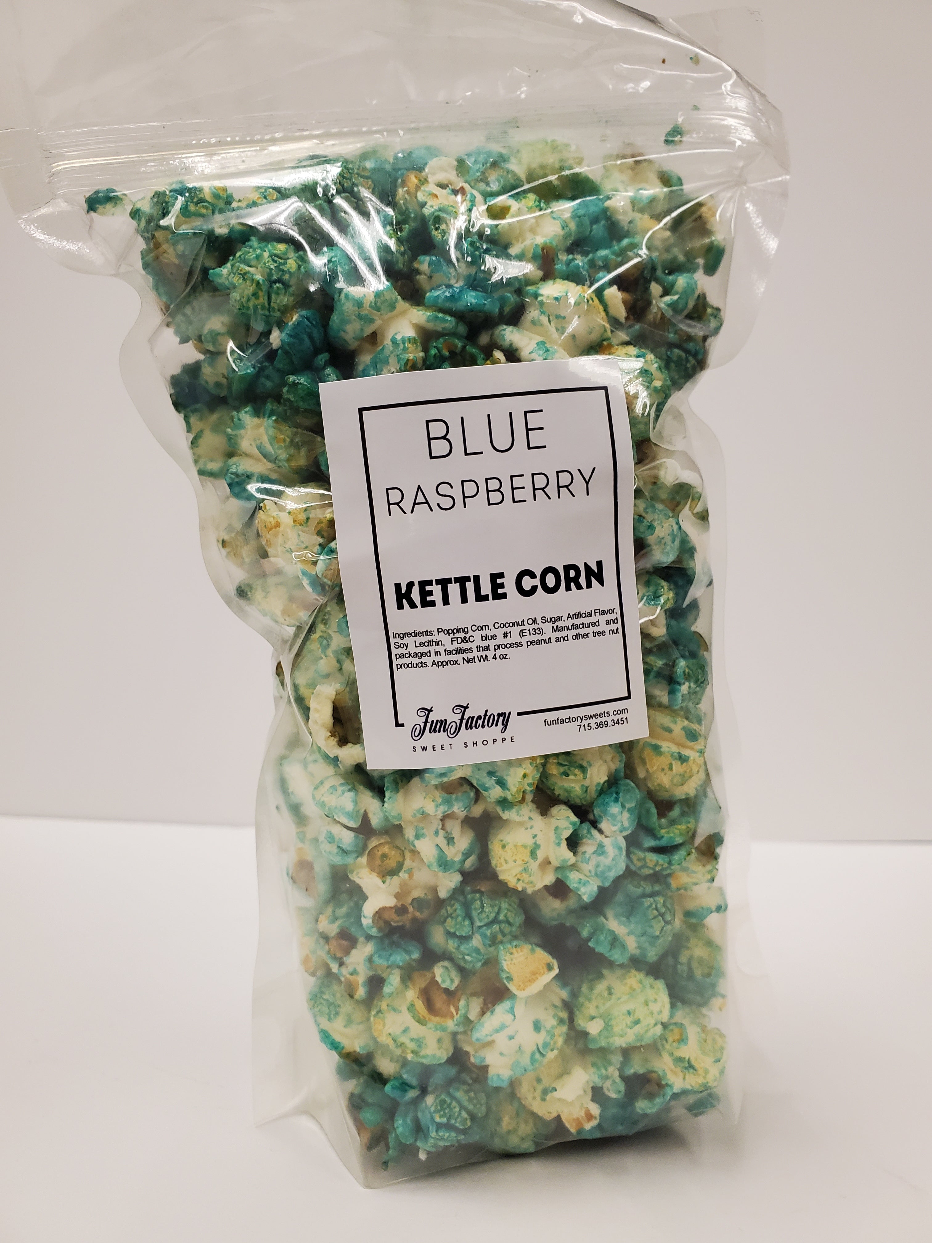 Blue Raspberry Kettle Corn – Fun Factory Sweet Shoppe