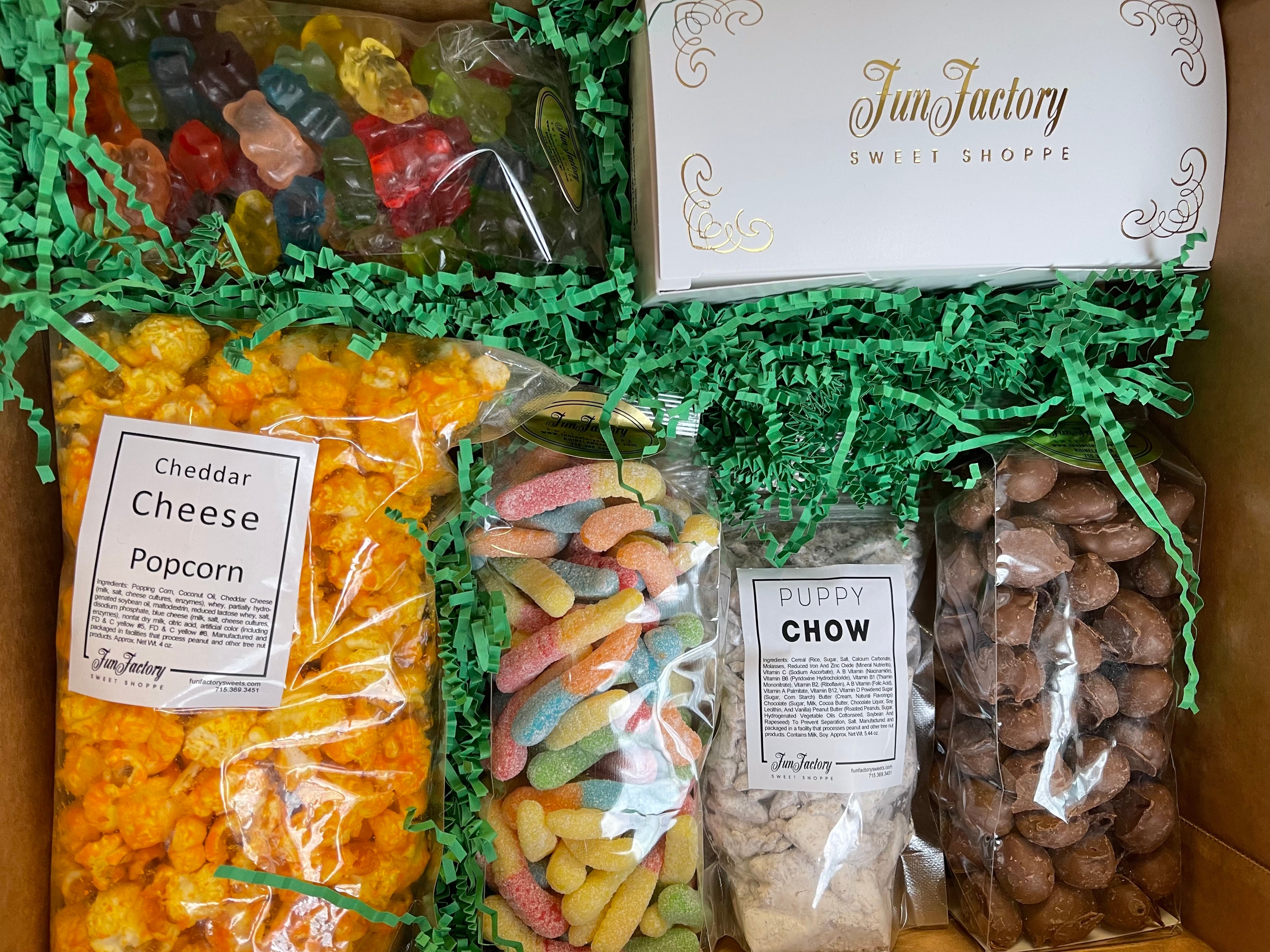 Gummies Box Popcorn & Gummy Assortment - Gift Box – Fun Factory Sweet Shoppe